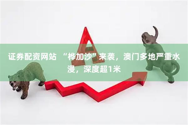 证券配资网站  “桦加沙”来袭，澳门多地严重水浸，深度超1米
